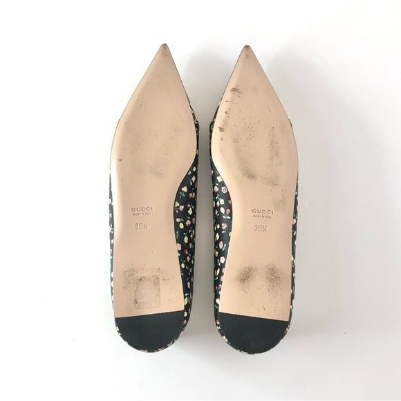 Gucci x Liberty Floral Horsebit Maryjane Pointed Toe Ballet Flats 36.5 - Picture 6 of 8